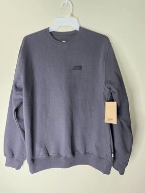 Vans Crewneck Sweatshirt Gray Small Logo Size M New With Tags
